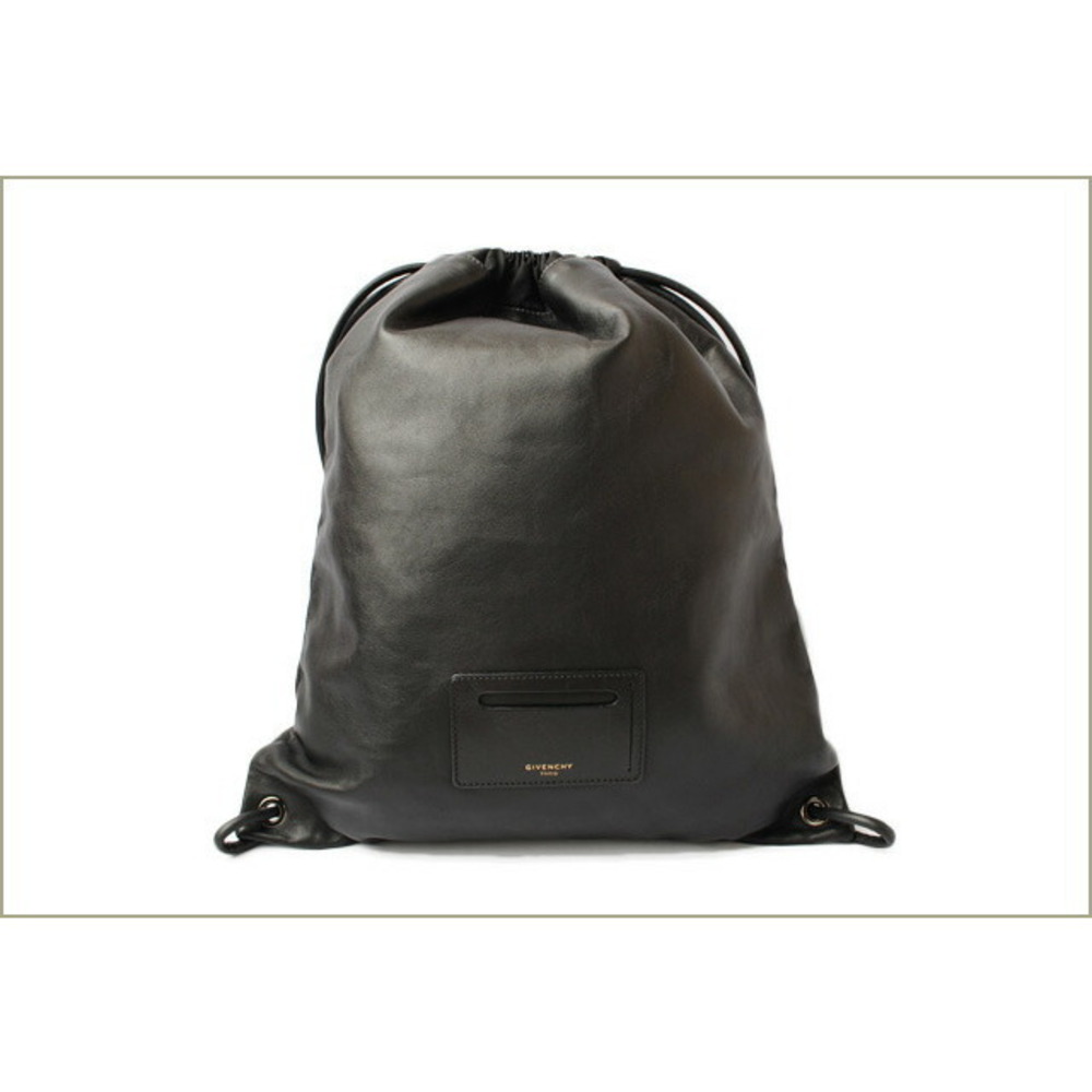 Givenchy Black Leather Drawstring Backpack - image 6